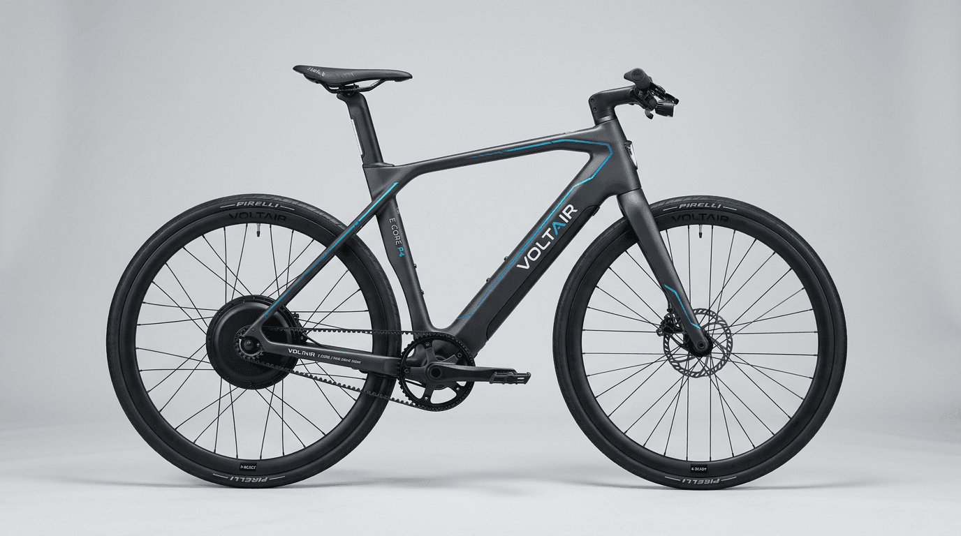 Sleek modern e-bike with motor and battery seamlessly integrated